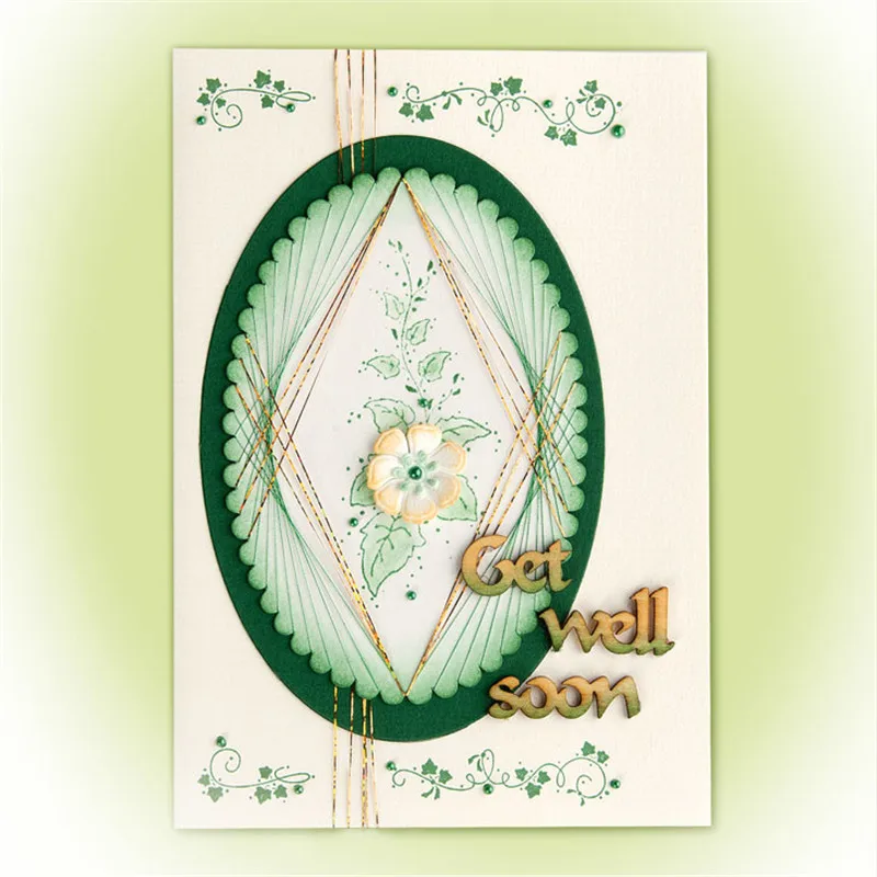 

Naifumodo 5 Pcs/lot Metal Cutting Dies Scrapbooking for Card Making DIY Embossing Cuts New Craft Die Oval Sawtooth Photo Frame