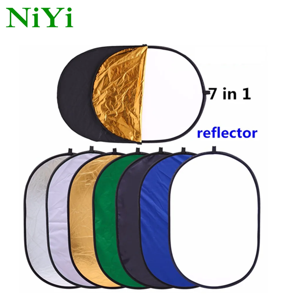 

NiYi 24x35in 60x90cm 7 in 1 Portable Photography Studio Multi Photo Ellipse Collapsible Light Reflector photo