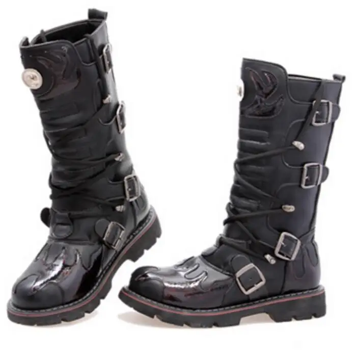 

High Quality Genuine Leather Men high Boots Black Military Boots Tactical Boots Army Boots Men botas Leather Shoes Men Shoes