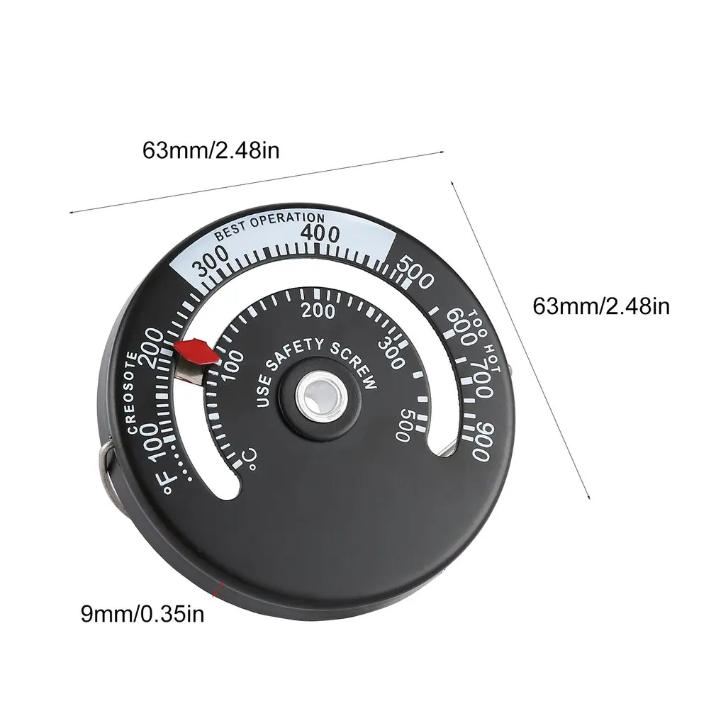 Тепло питание для деревянное бревно горящая плита камин горелка термометр магнитная плита верхний трубный термометр, датчик температуры