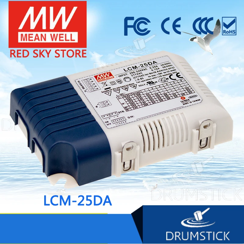 

[freeshipping5B 1Pcs] MEAN WELL LCM-25DA 28V 900mA meanwell LCM-25DA 25.2W Multiple-Stage Output Current LED Power Supply