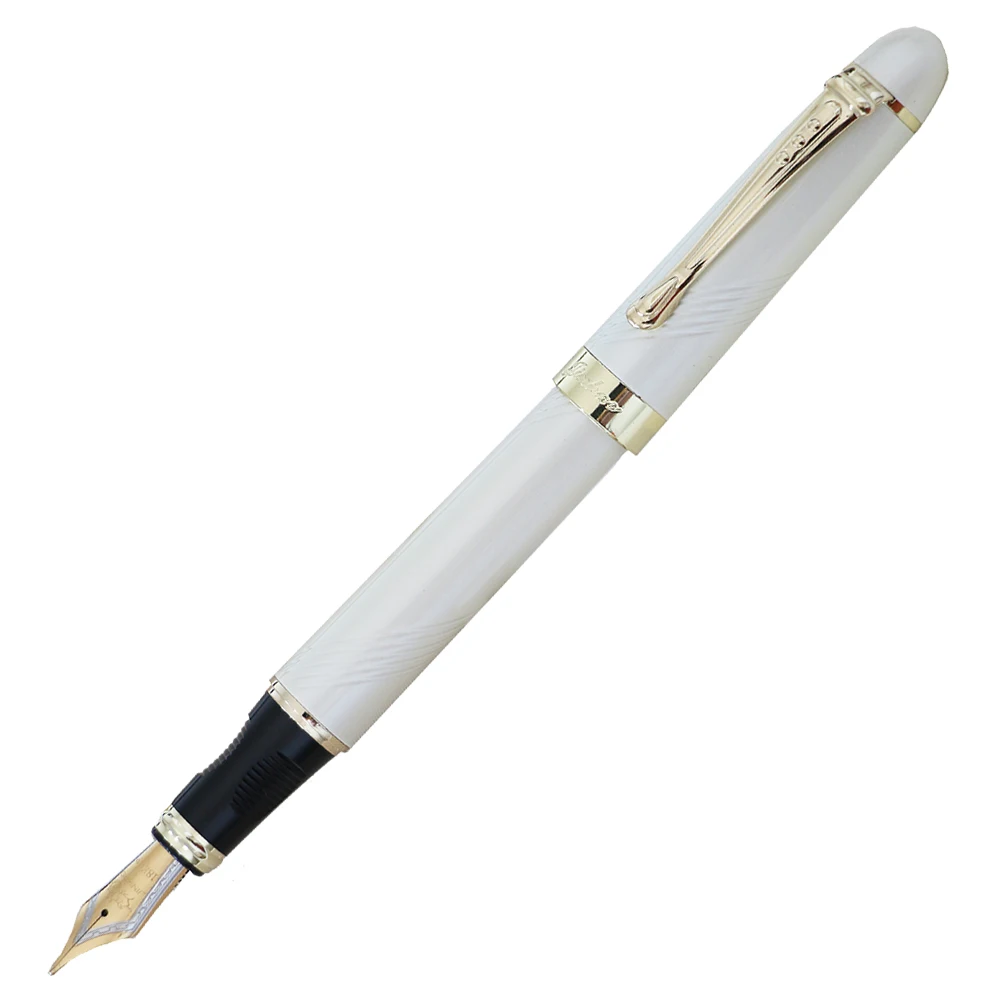 JINHAO 450 перьевая ручка 0.5MM or 1.0MM ручка чернильная перо для письма канцтовары ручки для школы - Цвет: Spiral White
