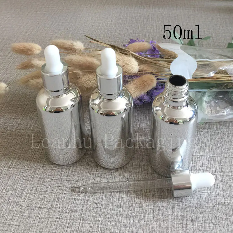 Essential oil bottle dropper bottles wholesale 50ml silver Imports lotion bottling deployment Essence | Красота и здоровье