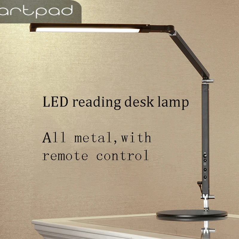 

8W Metal Stepless Dimming Rotatable Desk Lamp with Remote Control, Office Study Reading Led Lamp for Table with Clip Base