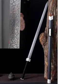

108CM* High Quallty Chinese Sword High Carbon Steel Blade /Silvery Alloy Knife Fitted Handmade Han Jian