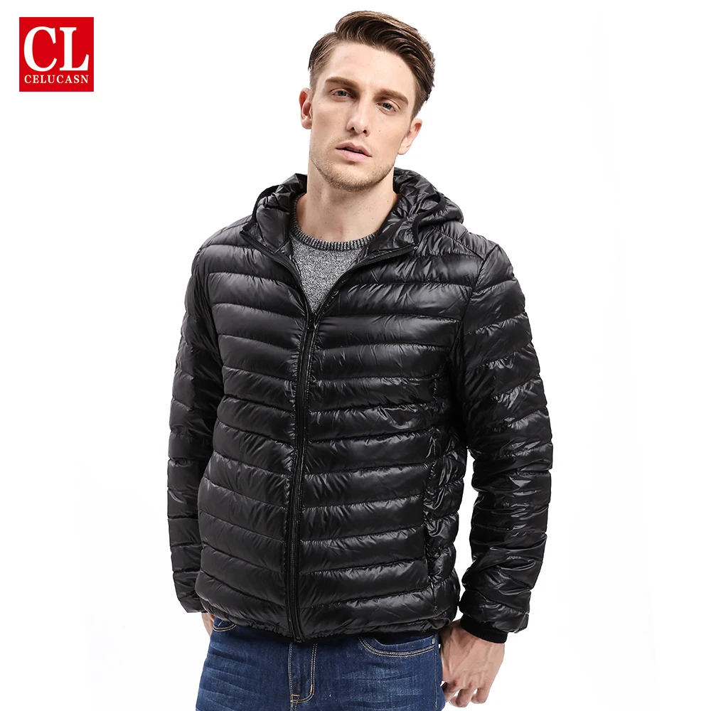 Celucasn Brand New Mens Down Coat Jacket Light Fabric Down feather