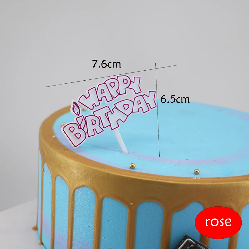 Свечи пластиковые украшения для торта на день рождения английский happybirthday