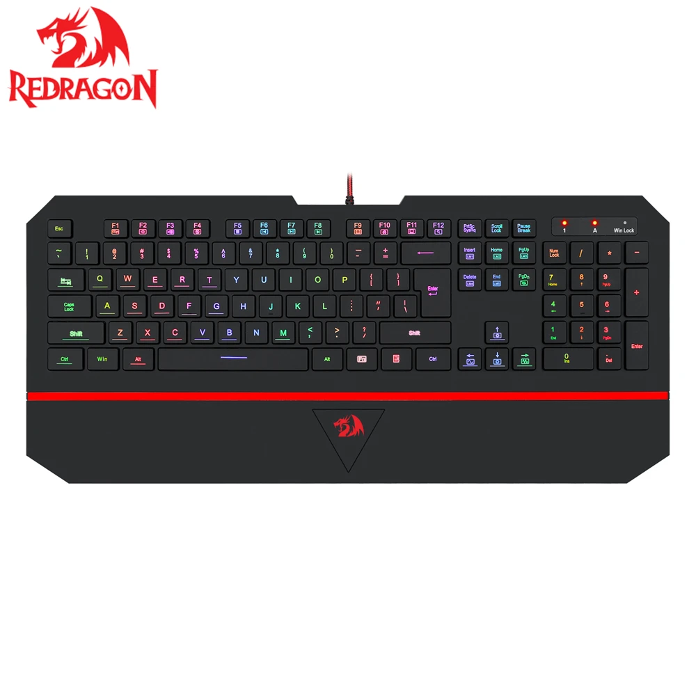 Игровая клавиатура K502 Redragon Kaeyboard RGB светодиодная подсветка с 104 клавишами
