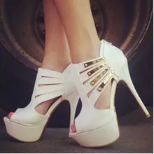 PADEGAO Frauen Sandalen 2017 PU high heels damen sandalen partei hochzeit schuhe frauen whitem sandalen gold pailletten Plus Größe