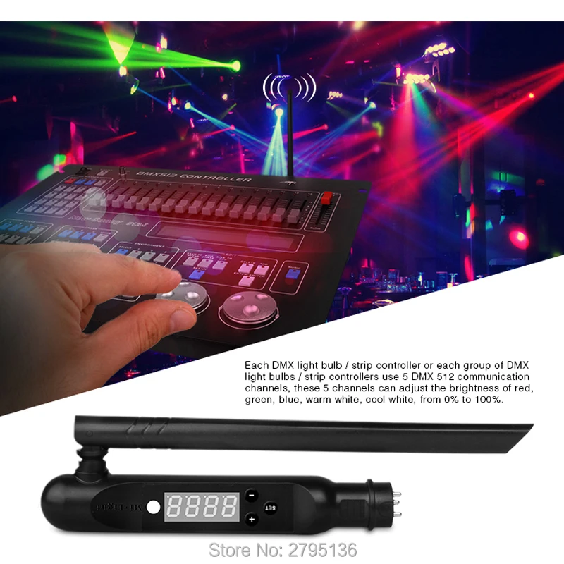 Milight DMX 512 светодиодный передатчик цифровой экран дисплей 2,4G ISM беспроводной сигнальный разъем для дискотеки сценический бар KTVS световой эффект