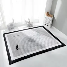 Новое поступление, ковер в скандинавском стиле с мультипликационным принтом, короткий плюшевый коврик, детский игровой коврик, коврик для ползания, коврик для йоги, нескользящий утепленный