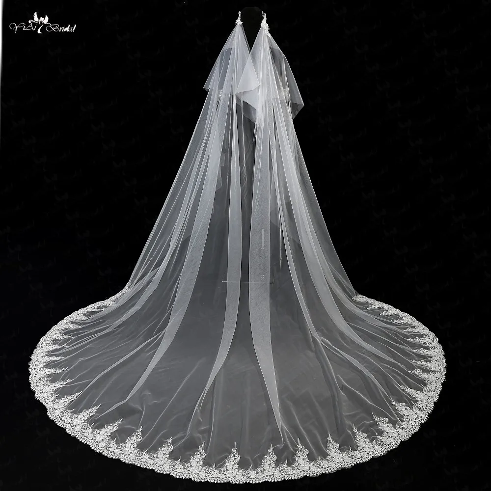 

LZP038 Flower Veil Beaded Headdresses Lace Edge Bridal Veil