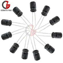 10 шт. 330 мкФ, алюминиевая крышка, 25В 105C 8 мм* 12 мм Радиальные электролитические конденсаторы