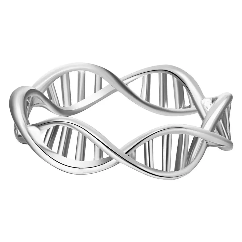 Todorova Бесконечность DNA кольцо химик Брендовое ювелирное опоясывающее кольцо для женщин и мужчин обручальное кольцо State men t кольца бижутерия - Цвет основного камня: Silver