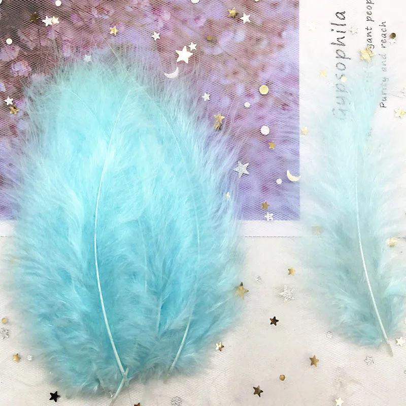 Natural Turkey Feathers Plumes 4-6 Inches10-15cm Multicolor Chicken Marabou Feather DIY Craft Wedding Jewelry Decoration 50pcs