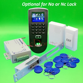 

DIY F19 Complete No or Nc Long Electric Strike Lock Door System Kit Fingerprint Access Control System + Power Supply +Door Bell