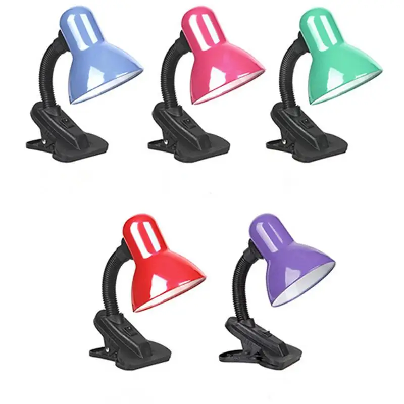 Clamp Table Light Flexible Clip On Desk Plastic Lamp for Office Cafe