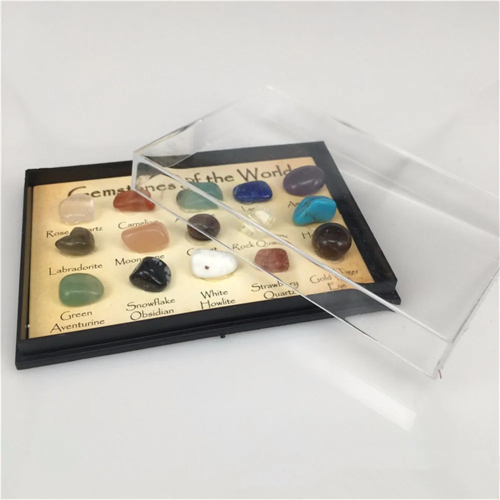 

Druzy 15PC Boxed Mini Natural Crystal Rough Mineral Crystal Specimens Multicolor Natural Crystal Stones Reiki Energy Healing