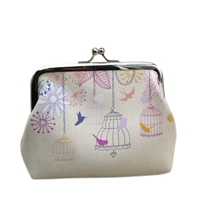 

Small Female Wallet Women Wallet Floral Owl Elephant Print Coin Purse PU Leather Cartoon Mini Wallet Portefeuille Carteira