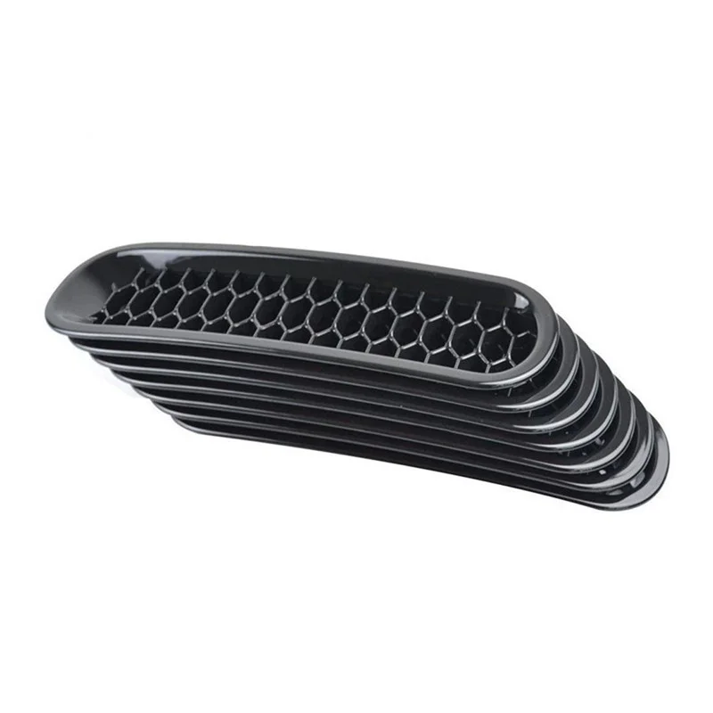 2016 Latest Design Black Honeycomb Trim Grill Grille Cover Insert Mesh Frame for Jeep Wrangler JK & Unlimited 2007-2016 - 7 Pieces Kit (Honeycomb Ve