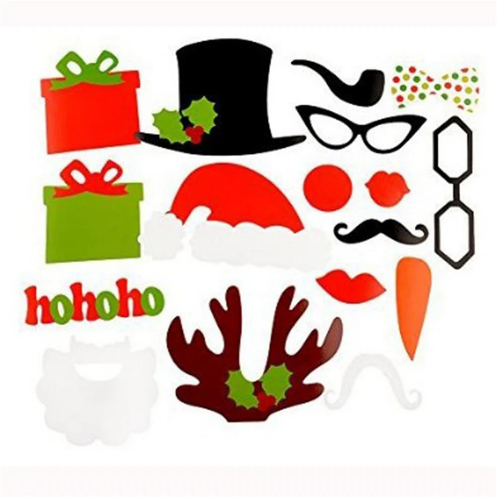 10 комплектов* 17 шт/набор забавная маска DIY фотостудия реквизит усы губы шляпа рога подарок палка товары для рождественской вечеринки