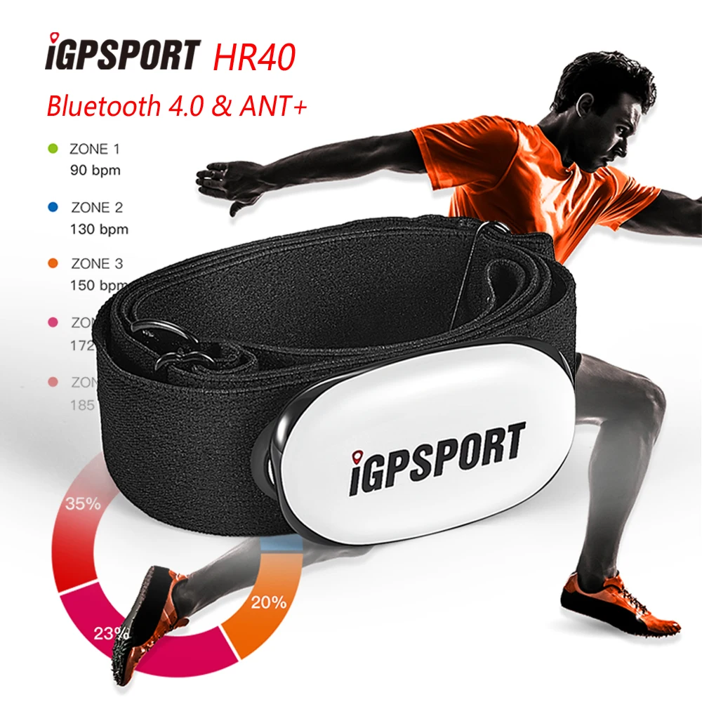 IGPSPORT HR40 смарт-монитор сердечного ритма для езды на велосипеде и бега Профессиональный Импульсный монитор Поддержка велосипедного компьютера и мобильного приложения