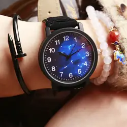 2018 Новая горячая Распродажа звездное небо часы Мода кожаный ремешок часы Для женщин Для мужчин пару часов Для женщин Для мужчин наручные