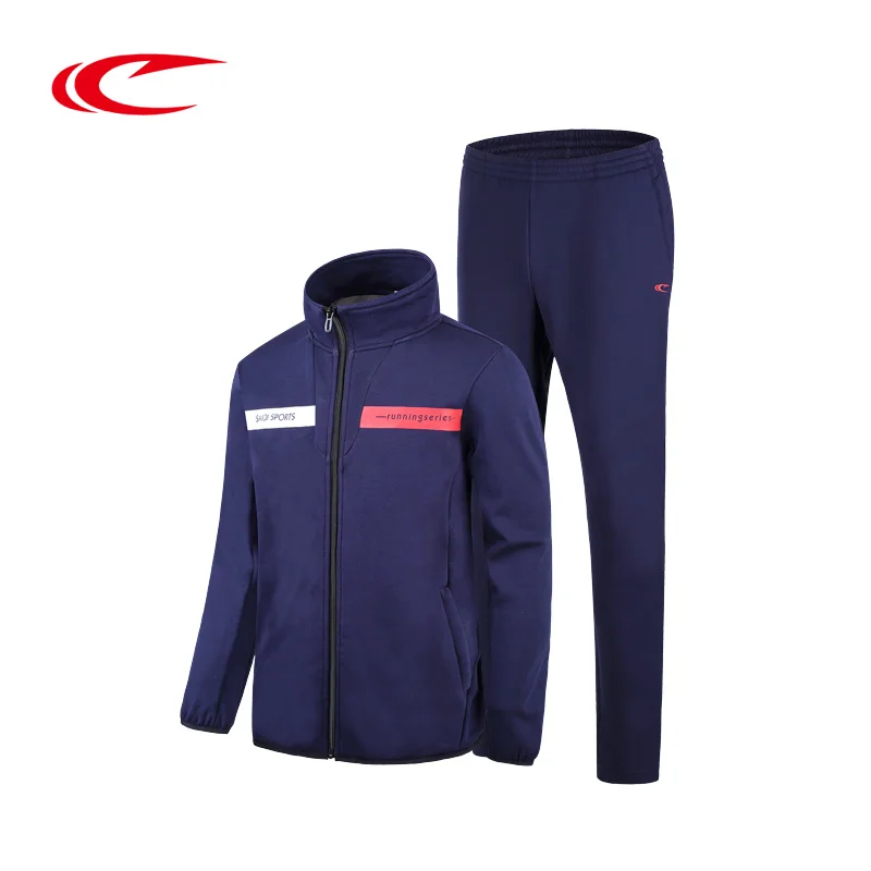 

SAIQI Men Breathable Running Set Elastic Running Jacket Pants Outdoor Sport Exercise Training Wear Sets Simple Style Running Set