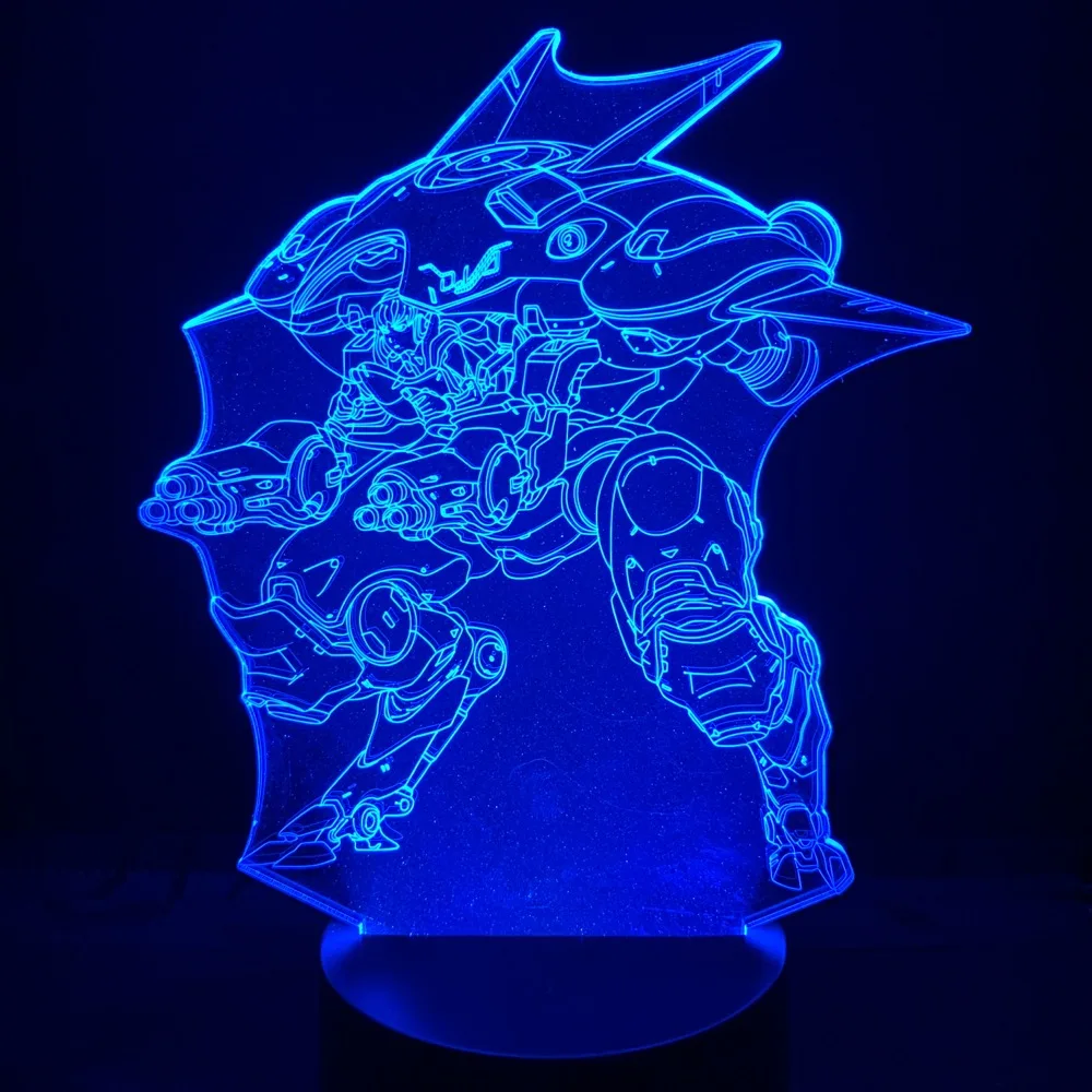 Лидер продаж 2019 3D лампа Overwatch DVA на батарейках 7 цветов с дистанционным