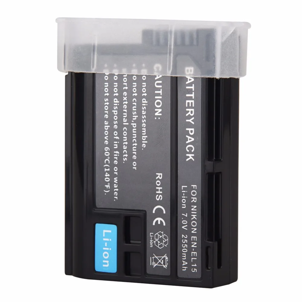 

1Pc 7.0V 2550mah Camera Battery EN-EL15 enel15 EL15 decoded Battery For Nikon DSLR D600 D610 D800 D800E D810 D750 D7000 D7100 V1