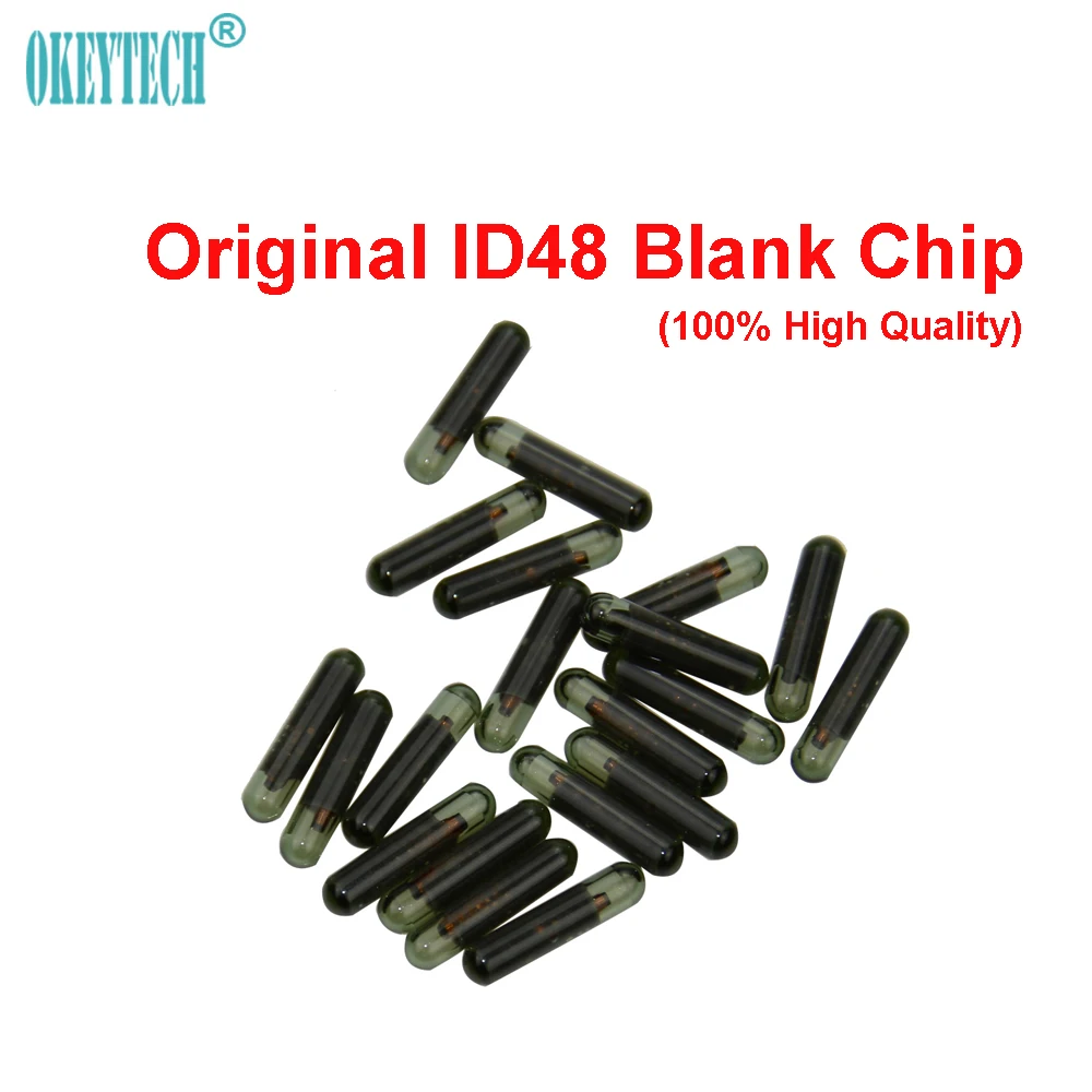 

OkeyTech ID48 Chip For VW Audi Seat Skoda Original Car Key Blank Glass Transponder Chip Tube Unlock Auto ID 48 Good Shipping