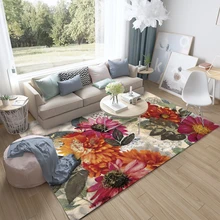 Большие коврики для гостиной милые цветочные печатные ковры и ковры для гостиной современные дизайнерские Цветочные украшения для дома