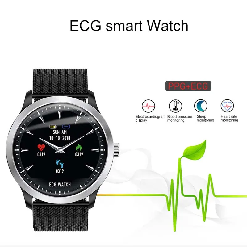 N58 ECG Смарт часы для мужчин дисплей монитор сердечного ритма сна 3D UI мульти спорт
