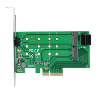 

PCIe x 4 to NGFF(PCIe) NVMe SSD+SATA to 2 x NGFF(SATA)adapter card