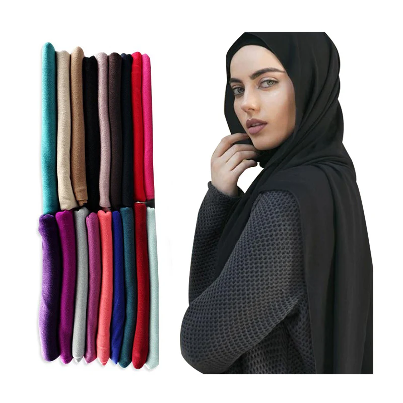 

Cotton Stretched jersey Hijab Scarf Women Muslim Head Scarf Fashion Veils 28 Colors Elasticity Foulard Femme Shawl Wrap Factory