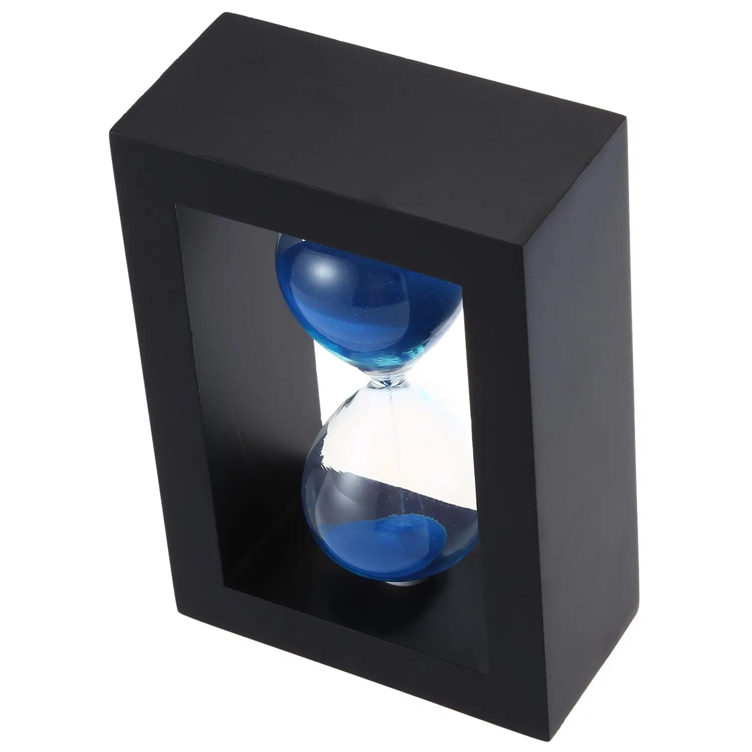 JEYL деревянные рамки стеклянные песочные часы черная рамка Синий Песок.(Черная оправа синего цвета
