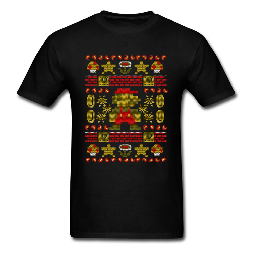 Men T-Shirt Super Mario Tshirt Ugly Sweater Designer Tops & Tees 100% Cotton Crew Neck Short Sleeve Funny T Shirt Christmas Gift