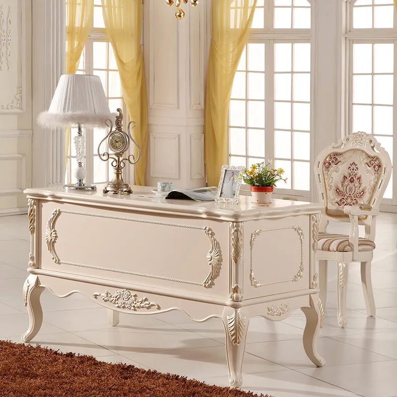 Continental Desk Computer Solid Wood Carved French Chairs Desks Tables Minimalist Office Furniture Study Table Table Tennis Racket Grip Table Chair Legschair Cloth Aliexpress
