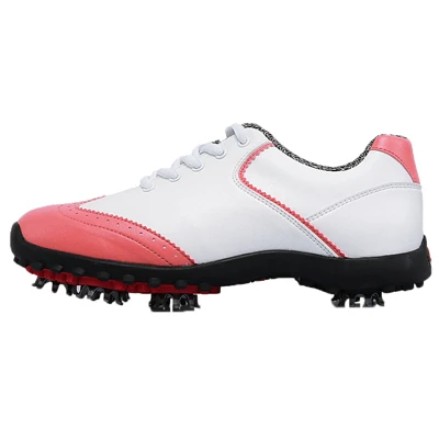 Женская спортивная обувь для гольфа; легкие устойчивые Нескользящие кроссовки с боковой подошвой; ультралегкие амортизационные летние кроссовки в стиле Gol - Цвет: Розовый