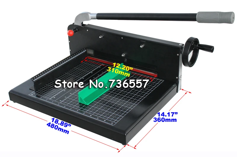 Новый сверхмощный Все металлы Ream Гильотина A4 Размеры стека Бумага резак Белый Черный Бумага резки