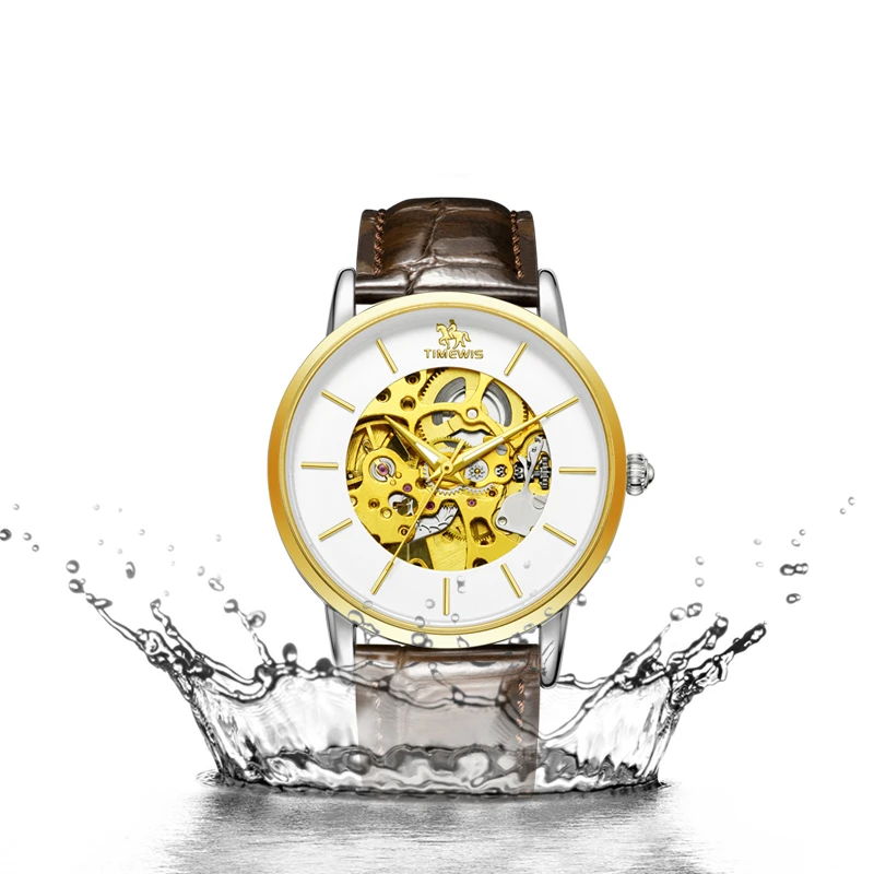 

Popular New Top Mechanical Hollow Men Watch brand Hot Style Fashion Man Wristwatch Stainless steel Leather Creative Clock