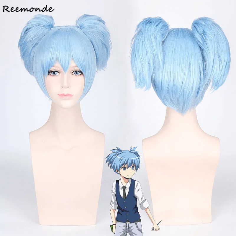 

Anime Assassination Classroom Shiota Nagisa Wigs Cosplay Costume Ansatsu Kyoushitsu Synthetic Hair Halloween Party Wig For Girls