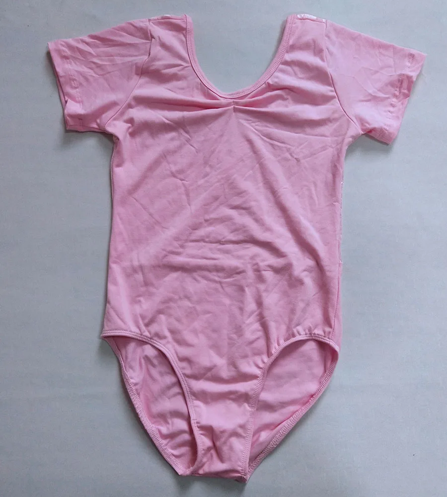 Pink 1 Розовый детский кружевной костюм из хлопка и лайкры, танцевальный купальник с открытой спиной, балетное Боди для танцев, балетных коньков, гимнастики - Цвет: Pink 1
