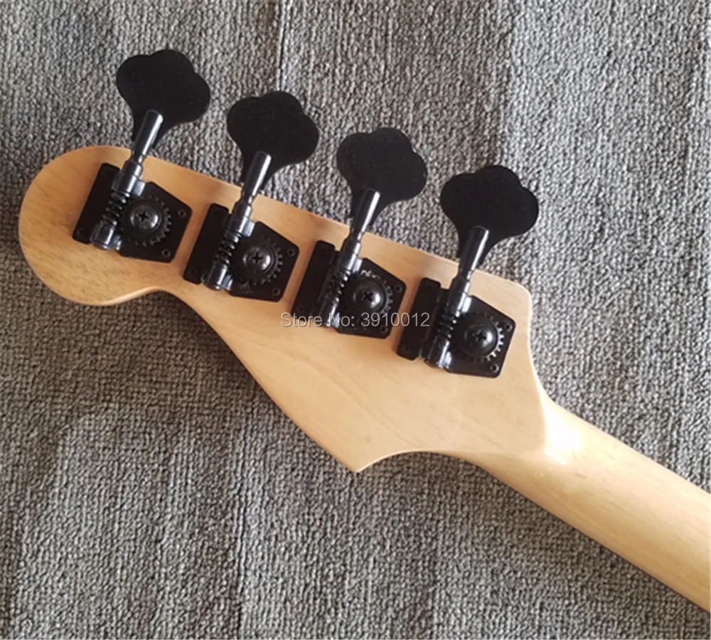 top quality  custom blue Jazz 4 string bass black hardware 