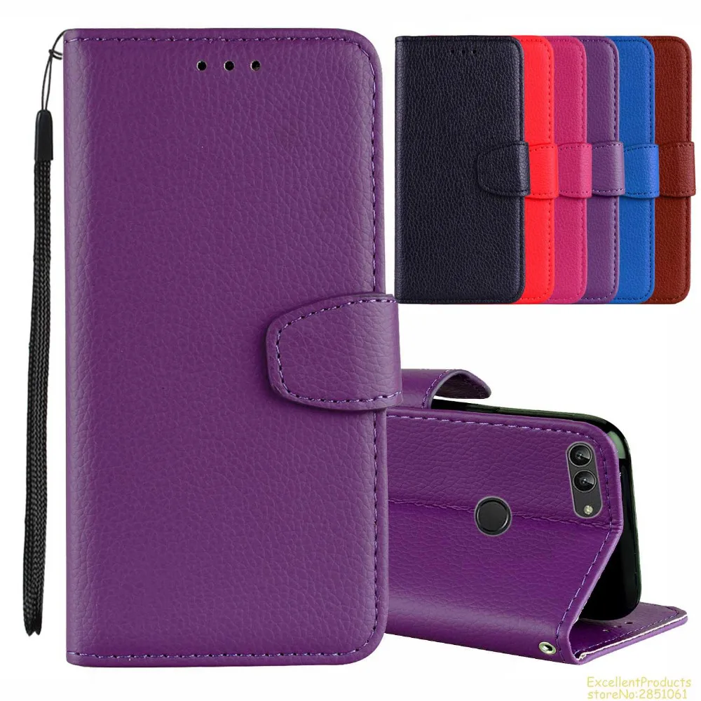 

phone Case For Huawei P SMART Cover Luxury Litchi Pattern Leather Flip Wallet case For Huawei P SMART Fundas hoesje