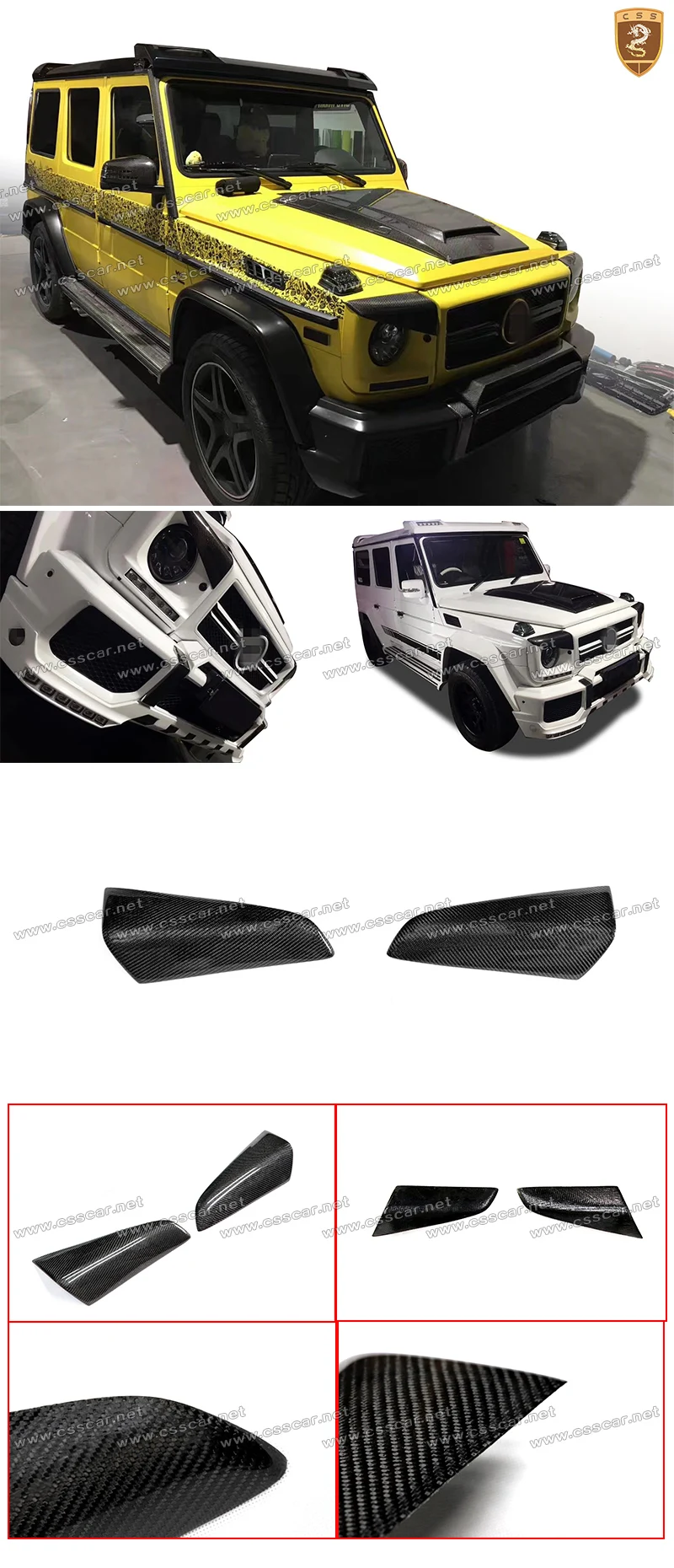 Лампа из углеродного волокна крышка для Mercedes-Benz G Class W463 G320 G350 G400 G500 G500 G55 G63 G65 Орел Стиль свет капюшон 1990