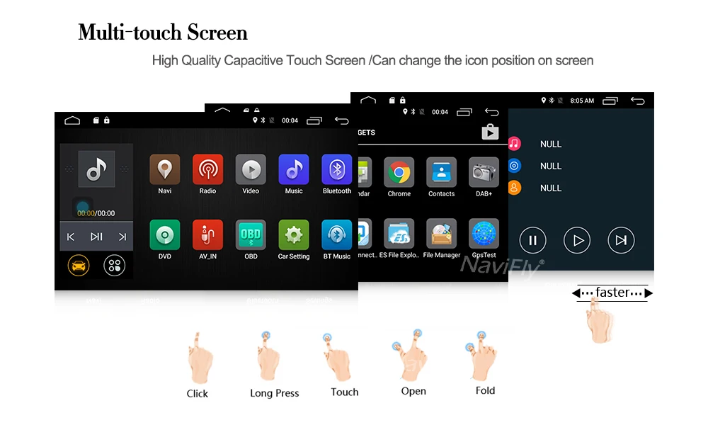 Best Navifly 1024*600 Quad Core Android 7.1 2G RAM 7inch Car DVD GPS Navi Radio vedio Player For Dacia/Duster/Logan/Sandero 28