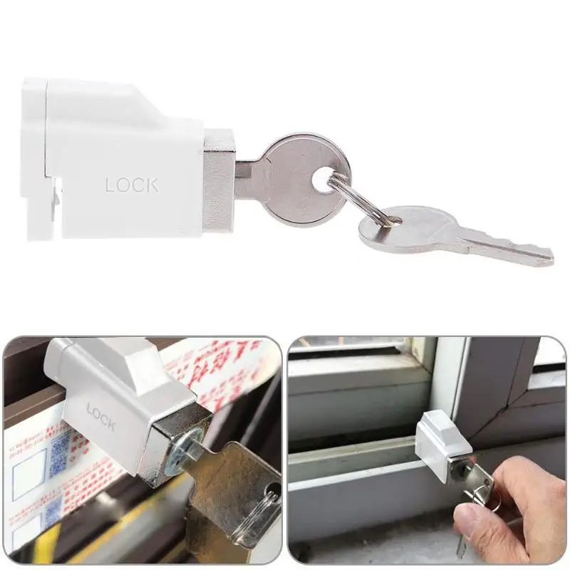 

Aluminum Alloy Children Safety Sliding Window Restrictor Lock with 2 Keys Children Safety Sliding Window Restrictor Lock