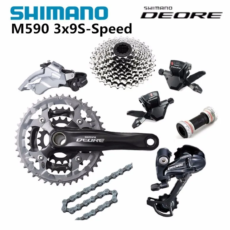 

Shimano DEORE M590 3x9S 27S Groupset Derailleurs for MTB Mountain Bike Bicycle Racing and Training Parts