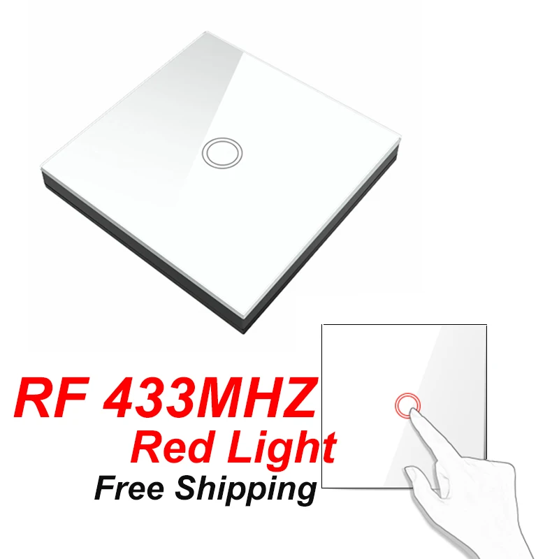 

smart remote control Touch Switch wireless RF 433MHZ Switch panel Shape remote control switch 86 type